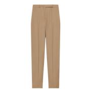 Theory Kamel Ullflanell Tapered Byxor Brown, Dam