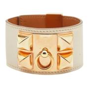 Hermès Vintage Pre-owned Laeder armband Yellow, Dam