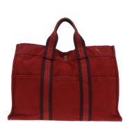 Hermès Vintage Pre-owned Canvas handvskor Red, Dam