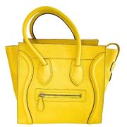 Celine Vintage Pre-owned Laeder handvskor Yellow, Dam