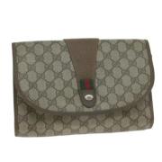 Gucci Vintage Pre-owned Canvas kuvertvskor Beige, Dam