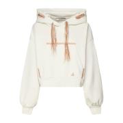 Akep Vit Bomull Oversized Hoodie White, Dam