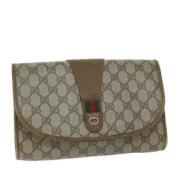 Gucci Vintage Pre-owned Canvas kuvertvskor Beige, Dam