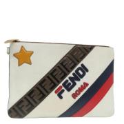 Fendi Vintage Pre-owned Laeder kuvertvskor Beige, Dam