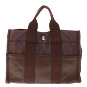 Hermès Vintage Pre-owned Canvas handvskor Brown, Dam