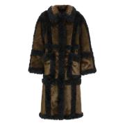 Stand Studio Brun Faux Fur Krage Kappa Brown, Dam