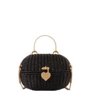 Chanel Vintage Pre-owned Raffia chanel-vskor Black, Dam