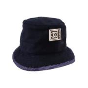 Chanel Vintage Pre-owned Tyg hattar-och-kepsar Blue, Dam