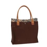 Burberry Vintage Pre-owned Canvas axelremsvskor Brown, Dam