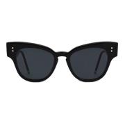 Thom Browne Cat-Eye Solglasögon i Blank Svart Black, Dam