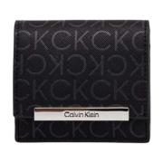 Calvin Klein Dam Tri-Fold Plånbok Black, Dam