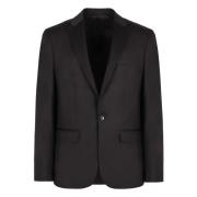 Calvin Klein Klassisk Ullblazer med Reverskrage Black, Herr