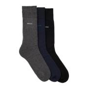 Hugo Boss 3-pack herrstrumpor presentförpackning Multicolor, Herr