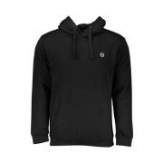 Sergio Tacchini Svart huvtröja med logobroderi Black, Herr