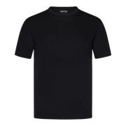 Tom Ford Svart Crew Neck T-shirt Black, Herr