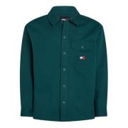 Tommy Hilfiger Grön Essentiell Skjorta med Ikoniska Detaljer Green, He...