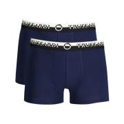 Trussardi Blå Bomullsboxershorts Elastisk Midja Blue, Herr