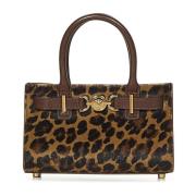 Versace Leopardmönstrad Brun Handväska Brown, Dam