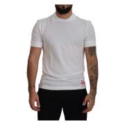 Dolce & Gabbana Vit Bomull T-shirt - Stilren och mångsidig White, Herr