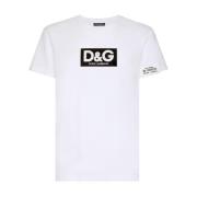 Dolce & Gabbana Vit T-shirt för män White, Herr