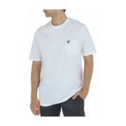 Lyle & Scott Klassisk Bomull T-shirt, Bekväm och Snygg White, Herr