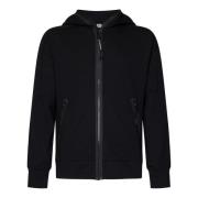 C.p. Company Svart Sweatshirt med Goggle Hood Black, Herr