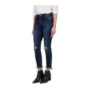 One Teaspoon Indigo High Rise Skinny Jeans Blue, Dam