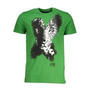 Cavalli Class Leopardmönstrad T-shirt för män Green, Herr