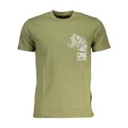 Cavalli Class Tigertryck Grön T-shirt Män Green, Herr