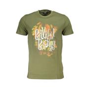 Cavalli Class Grön Bomull Tryckt Logotyp T-shirt Green, Herr