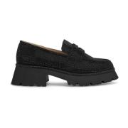 Alma EN Pena Blank loafer med platå Black, Dam