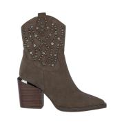 Alma EN Pena Ankelboots med nitar Gray, Dam