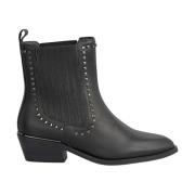 ALMA EN PENA Platta Boots med Nitar Black, Dam