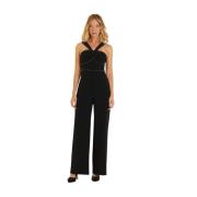 Alma EN Pena Lång jumpsuit med nitar Black, Dam