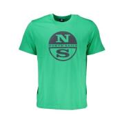 North Sails Grön Bomull Logotryck T-shirt Green, Herr