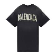 Balenciaga T-shirt med logotyp Gray, Dam