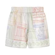 Casablanca MultiColour Tennis Play Silk Shorts Multicolor, Dam