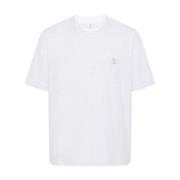 Brunello Cucinelli Stiliga T-shirts och Polos White, Herr