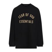 Fear Of God Svart Långärmad Jersey Tee Black, Herr