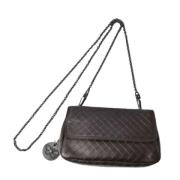 Bottega Veneta Vintage Pre-owned Laeder axelremsvskor Brown, Dam