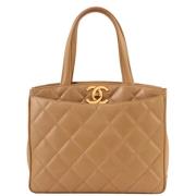 Chanel Vintage Pre-owned Tyg chanel-vskor Beige, Dam