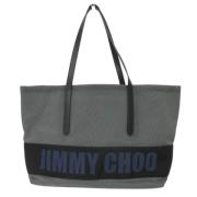 Jimmy Choo Pre-owned Pre-owned Tyg axelremsvskor Gray, Dam