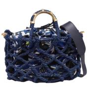 Chanel Vintage Pre-owned Tyg chanel-vskor Blue, Dam