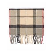 Barbour Tartan Fransad Halsduk Beige, Herr