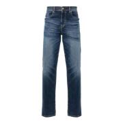 Diesel Blå Tapered Denim Jeans Blue, Herr