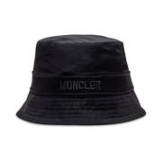 Moncler Broderad Logo Bucket Cap för Kvinnor Black, Unisex