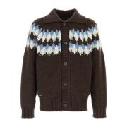 Alanui Mysig Vinter Ull Cardigan Brown, Herr