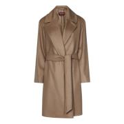 Max Mara Beige Cashmere Wrap Coat Aw24 Beige, Dam