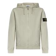 Stone Island Beige Zip-Up Hoodie Aw24 Beige, Herr