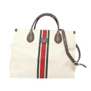 Gucci Vintage Pre-owned Canvas gucci-vskor White, Dam